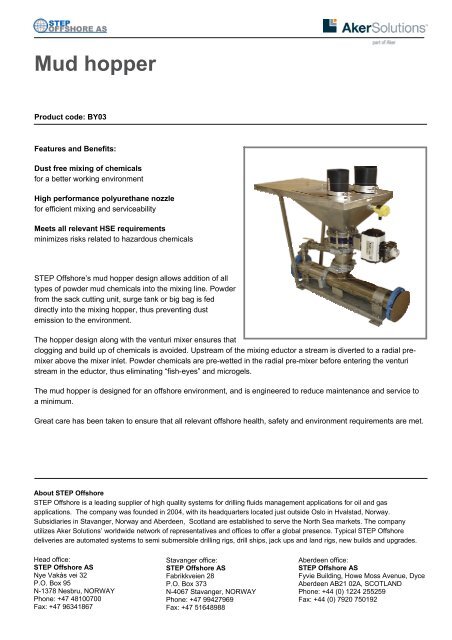 Pf mud hopper - Aker Solutions