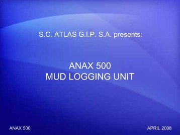 ANAX 500 Mud Logging Unit - Petroleum Club