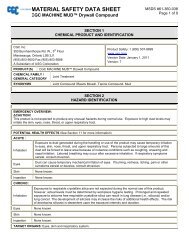 MATERIAL SAFETY DATA SHEET - CGC