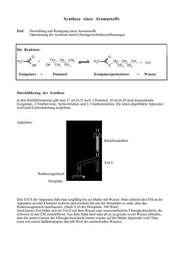 Synthese eines Aromastoffs - SwissEduc