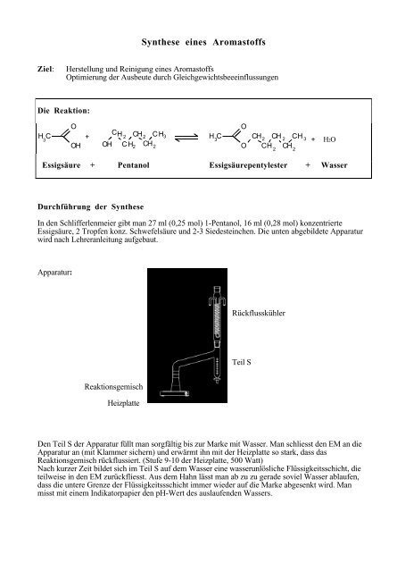 Synthese eines Aromastoffs - SwissEduc