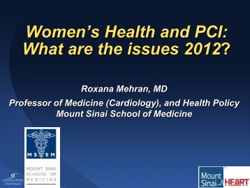 Roxana Mehran, MD, Mt. Sinai - Cardiac Safety