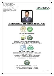 resume - TRTA Pakistan