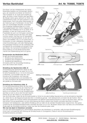 Veritas Bankhobel Art. Nr. 703680, 703678