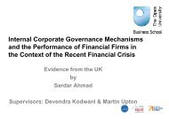 Internal Corporate Governance Mechanisms and the Performance of ...