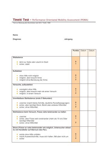 test tool io Tinetti