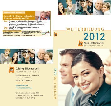 Programmheft 2012 - Kolping-Bildungswerk Diözesanverband Köln ...