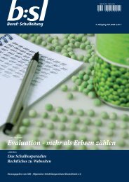 Evaluation - mehr als Erbsen zählen - b:sl-Beruf Schulleitung