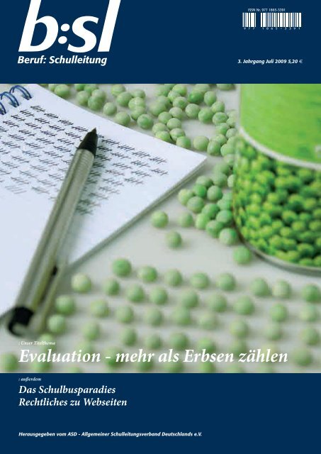 Evaluation - mehr als Erbsen zählen - b:sl-Beruf Schulleitung