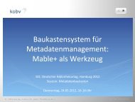 Baukastensystem für Metadatenmanagement: Mable+ als Werkzeug