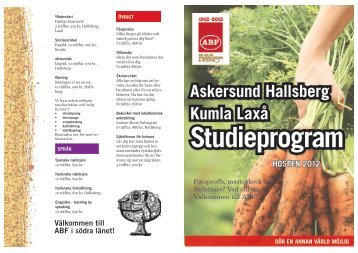 Askersund Hallsberg Kumla Laxå Studieprogram HöSten 2012 - ABF