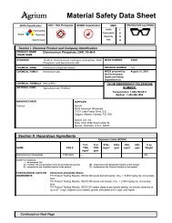 Material Safety Data Sheet - Agrium Wholesale