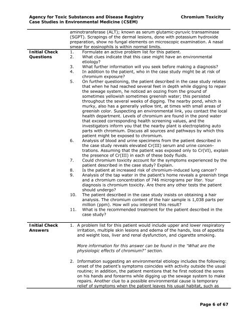 (Cr) Toxicity | ATSDR - CSEM - Agency for Toxic Substances and ...