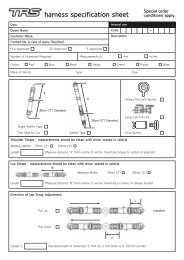 harness specification sheet - Horag