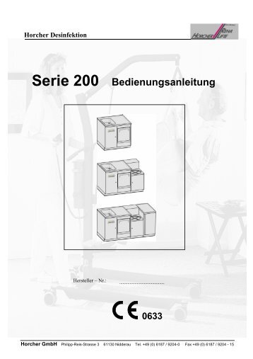 Bedienungsanleitung Steckbecken Spülsysteme Serie S200