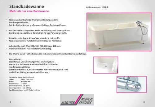 Präsentation Wannen - Horcher GmbH - Reha Systeme