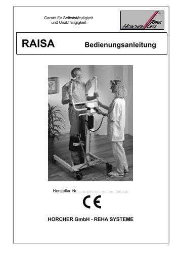 RAISA Bedienungsanleitung - Horcher GmbH - Reha Systeme