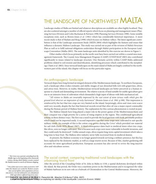 The Terraced landscapes of The MalTese Islands - Landscape Europe