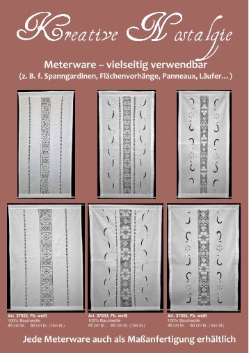 Meterware â vielseitig verwendbar - HOSSNER TEXTIL GmbH