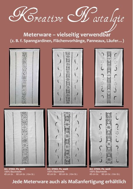 Meterware â vielseitig verwendbar - HOSSNER TEXTIL GmbH