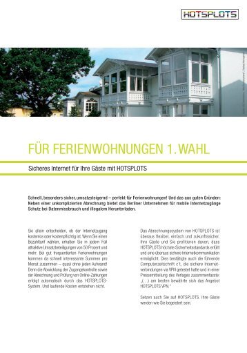 Infos für Ferienhausbesitzer (PDF) - Hotsplots GmbH