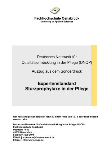 Expertenstandard Sturzprophylaxe in der Pflege - BALK-Bayern