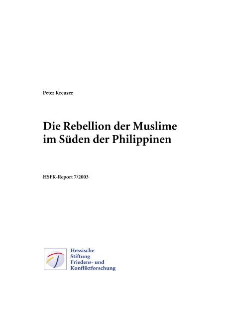 Die Rebellion der Muslime im Süden der Philippinen - HSFK
