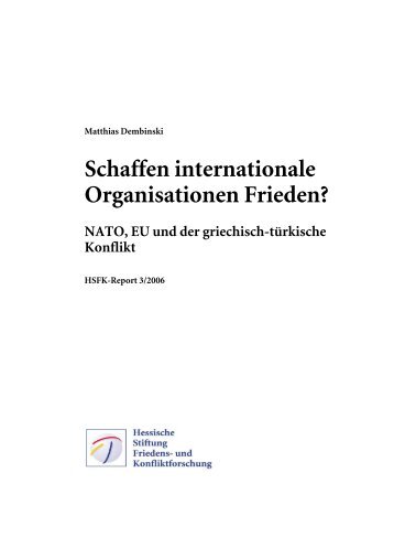 NATO, die EU und der griechisch-türkische Konflikt - HSFK