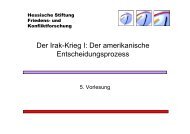 Der Irak-Krieg I: Der amerikanische Entscheidungsprozess - HSFK