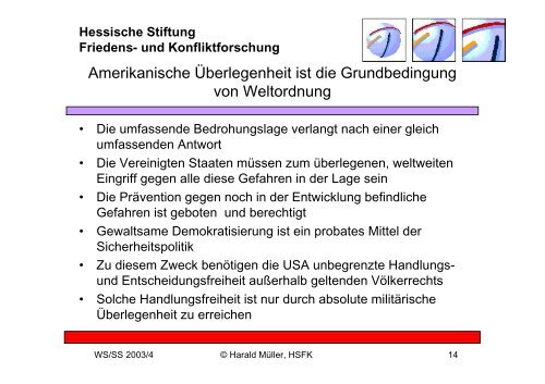 Der Irak-Krieg I: Der amerikanische Entscheidungsprozess - HSFK