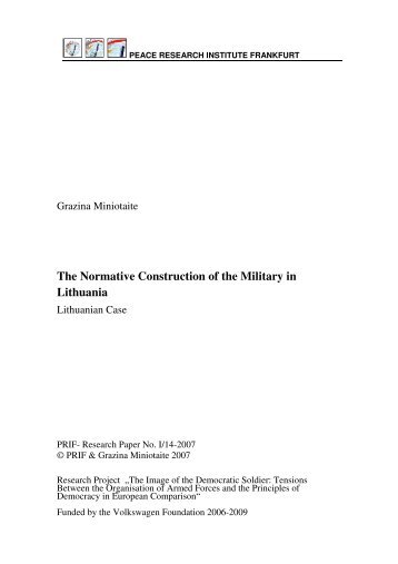 The Normative Construction of the Military in Lithuania - HSFK