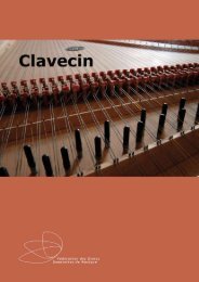 PLAN D'ÉTUDES DU CLAVECIN