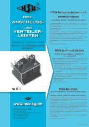 ANSCHLUSS- und VERTEILER- LEISTEN HSU-terminal blocks