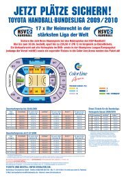 auf dem Dauerkarten-Bestellformular - HSV Handball