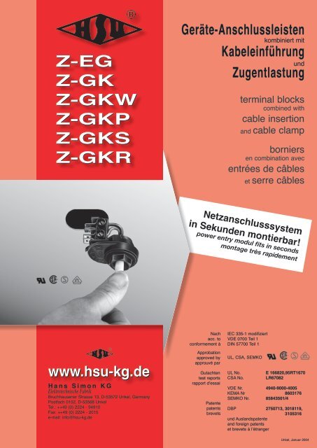 Z-EG Z-GK Z-GKW Z-GKP Z-GKS Z-GKR - Isolationen ...