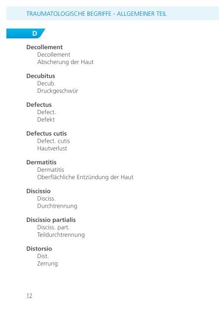 Die lateinische Diagnose in der Unfallchirurgie und ihren ...