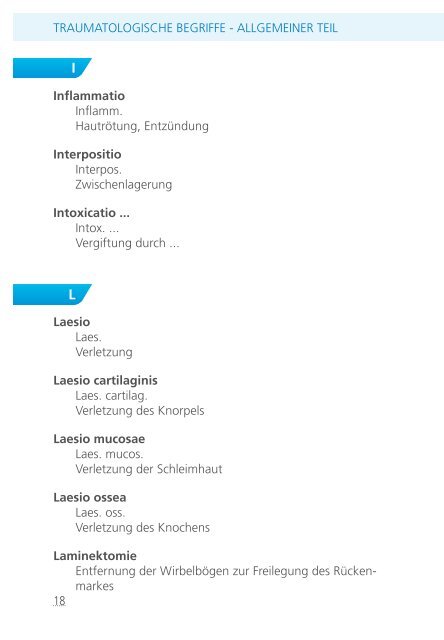 Die lateinische Diagnose in der Unfallchirurgie und ihren ...