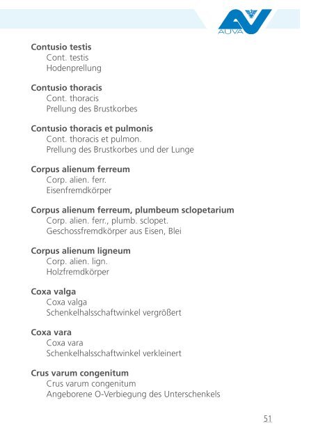 Die lateinische Diagnose in der Unfallchirurgie und ihren ...