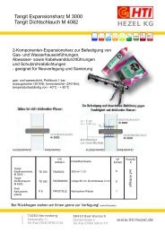 Tangit Expansionsharz und Dichtschlauch - HTI Hezel KG
