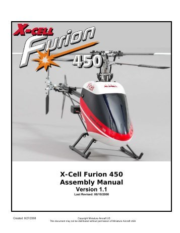 X-Cell Furion 450 Assembly Manual Version 1.1 - ircha