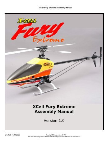 XCell Fury Extreme Assembly Manual - ircha