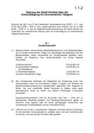 Satzung der Stadt Hünfeld über die Entschädigung für ...