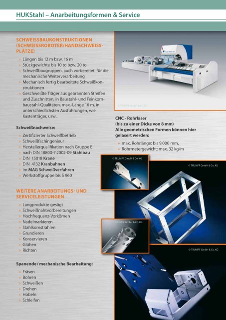 Anarbeitung und Handel von HUKSTAHL Technologie - Hahn und ...