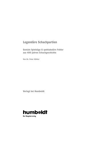 Legendäre Schachpartien - Humboldt