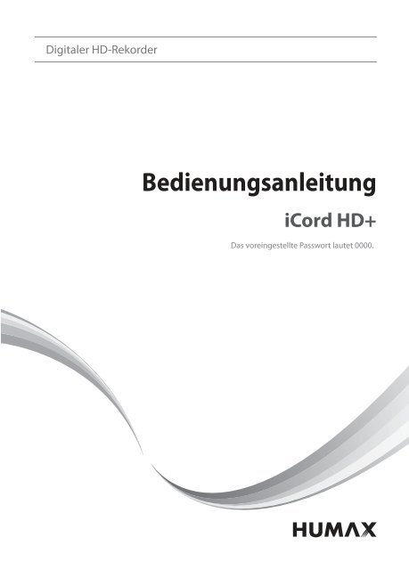 humax icord hd+ bedienungsanleitung