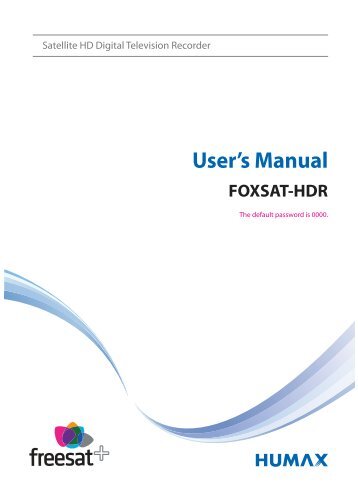 Download Humax Foxsat HDR manual - Freesat