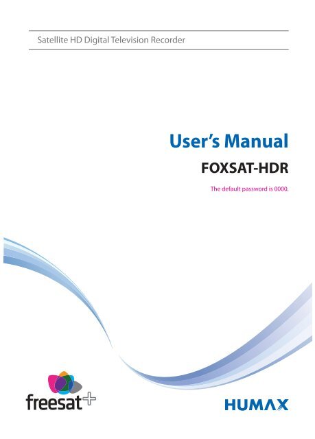 Download Humax Foxsat HDR manual - Freesat