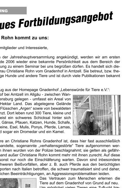 Heft 01/06 - Hunde  machen Spass