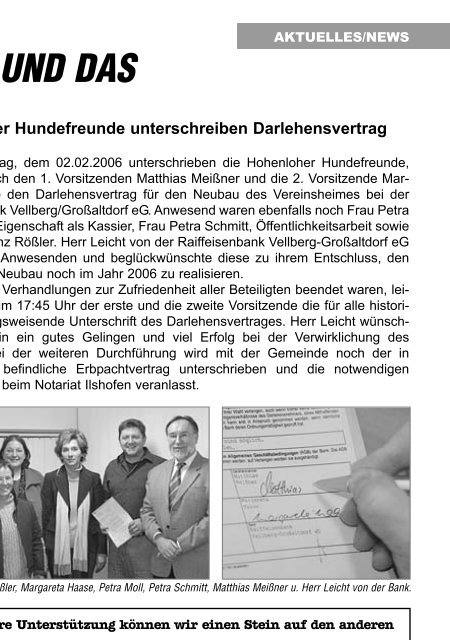 Heft 01/06 - Hunde  machen Spass