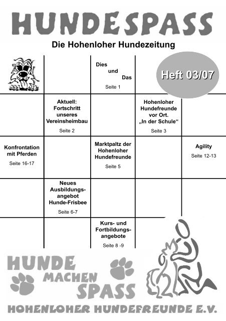 Heft 03/07 - Hunde machen Spass